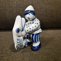 Gzhel Porcelán Emelja és a Csuka
