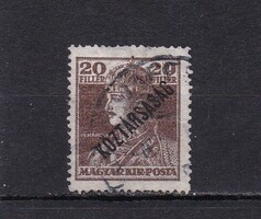 1918 Köztársaság 20f Felülnyomott Háborús Adomány Bélyeg Károly-Zita