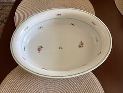 Antik Bécsi , Alt Wien vastag nagyméretű porcelán pecsenyés kínáló tál .