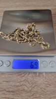 Gyönyörű 14K Magyar fémjelzett bizánci aranylánc