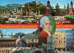 Képeslap: Mozart Salzburg.