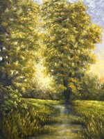 Őszi fények - eredeti olajfestmény, kasírozott vászon - 40x30