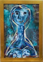 Rác András (1926 - 2013 ) Női Figura c festmény EREDETI GARANCIÁVAL !