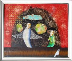 Sergey Biba ukrán képzőművész: Különös álom (o.f. 50 x 60)