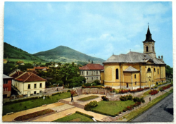 Sátoraljaújhely - Hősök tere + panoráma  -  retro képeslap   1977