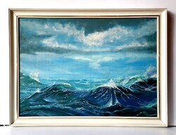 Stormy Sea, Oil Painting