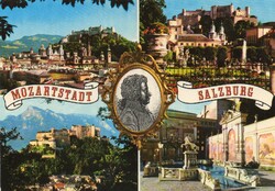 Képeslap: Mozart Salzburg.