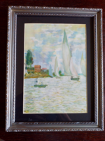 Claude Oscar Monet: Vitorlások Argenteuil-ben részlet  festmény akril másolata