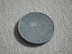 Németország, horogkeresztes birodalmi 10 Pfennig (Reichspfennig), 1943 E