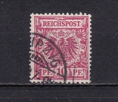 1889 REICHPOST 10Pf Deutsche Reich Császári Sas Barnás-Piros Bélyeg