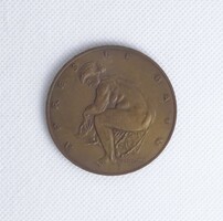 2B152 Kiss Kovács Gyula : Renoir - Fürdés után női akt bronz emlékplakett 1964