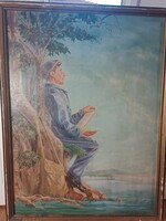 GYULAI GAÁL ENDRE (1904–1991) Self-portrait Masterpiece! 60*80 cm, oil on canvas, excellent condition 1951