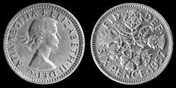 E 1148 Egyesült Királyság (Anglia) 6 pence 1957