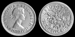 E 1162 Egyesült Királyság (Anglia) 6 pence 1964
