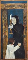 127x63cm! Dohnál Tibor (1942–2025) Bakonyi Madonna 1967 c. festménye EREDETI GARANCIÁVAL !