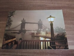 Anglia,London, Tower Bridge, híd, éjszakai felvétel,postatiszta