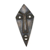 Percz János : Bronzírozott maszk fali relief - 53881