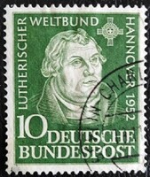 NP149 / Németország 1952 Lutheránus Világszövetség Gyűlése bélyeg pecsételt