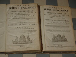 CORPUS JURIS HUNGARICI  1-2.   1822 ( ANTIK JOGI KÖNYV )