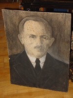 KOHÁN GYÖRGY( GYULAVÁRI 1910-GYULA 1966) : FÉRFI PORTRÉ  VEGYES TECHNIKA
