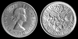 E 1172 Egyesült Királyság (Anglia) 6 pence 1967