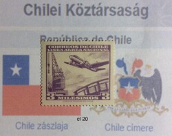 Chile bėlyeg -hiánypótl. ( cl 20)