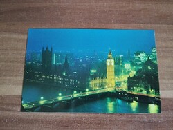 Anglia,London, Big Ben, Westminster híd, éjszakai felvétel, postatiszta