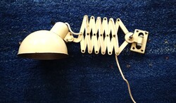 Kaiser Idell forma vintage 30-as évek ollós fali lámpa Bauhaus harmonika műhelylámpa falilámpa