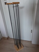 Modern, fém és fa CD tartó állvány (60 db CD részére)