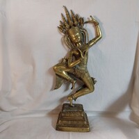 Thai vallásos nagyméretű réz szobor 41 cm , 2,5 kg