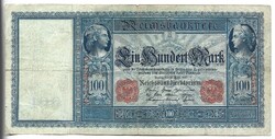 100 márka 1910 fehér papíron piros sorszám Németország