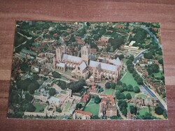 Anglia, Lincoln város, Katedrális, légifelvétel, postatiszta