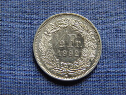 Svájc 1/2 Franc 1992 B