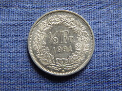 Svájc 1/2 Franc 1991 B