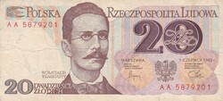 20 Złoty 1982 Poland In the condition shown in the picture