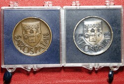 Sárospatak Rákóczi-vár commemorative medal pair in original unopened protective case