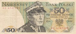 50 Złoty 1975 Poland in the condition shown in the picture