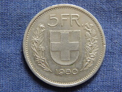 Svájc 5 Franc 1980