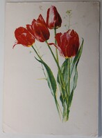 Képeslap, Virág,  Grafika: Gonda-Rozs1978 (K4)