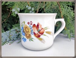 Poppy and wheat sheaf patterned Czechoslovak porcelain jug