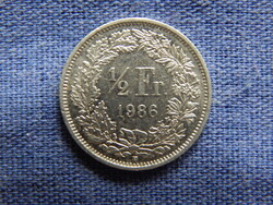 Svájc 1/2 Franc 1986 B