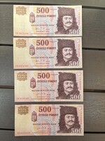 2006 commemorative banknotes – 4 pcs, serial number pair included