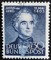 NP166 / Németország 1953  Justus Liebig bélyeg pecsételt
