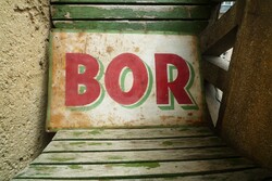 Antik festett fém tábla reklám nem zománctábla kocsmai dekoráció lemeztábla