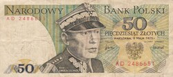 50 Złoty 1975 Poland in the condition shown in the picture