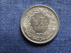 Svájc 1/2 Franc 1987 B