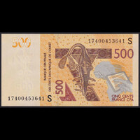 Nyugat-afrikai államok (Guinea-Bissau) 500 Francs 2012 (2017) P-919Sf UNC