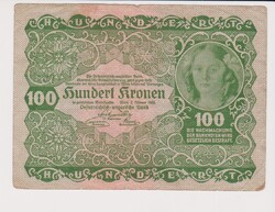 Osztrák-Magyar  100 korona 1922  VF