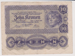 Osztrák-Magyar  10 korona 1922  F