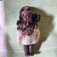 Vintage, ritka,  új-zélandi maori szuvenírm Wahine néger baba   1.